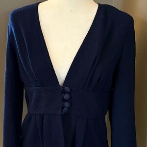 St. John Women’s knit pleated blazer - no flaws